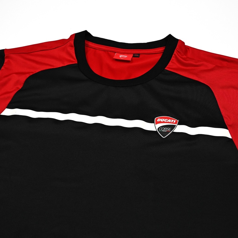 Ducati Corse Performance Tee Mens Black‎ Red Motorcycle Superbike Racing 2XL